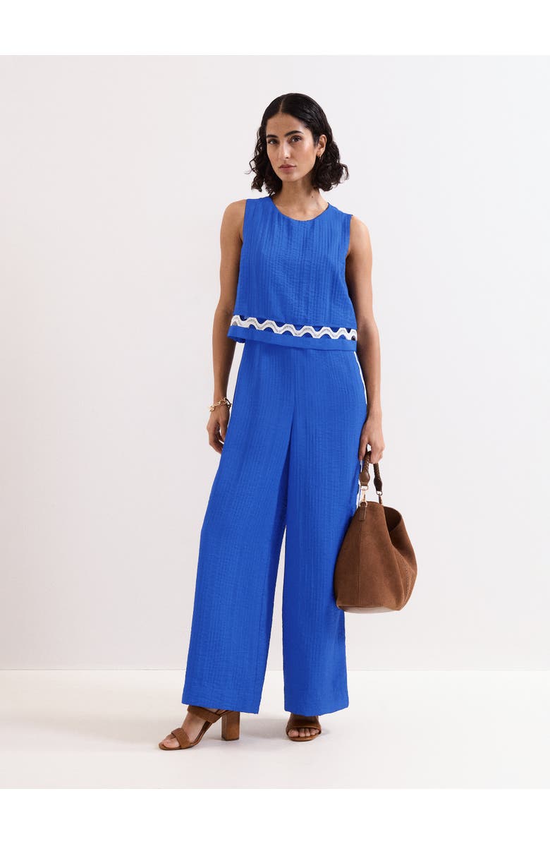 Phase Eight Aubrey Sleeveless Wide Leg Jumpsuit, Main, color, Blue