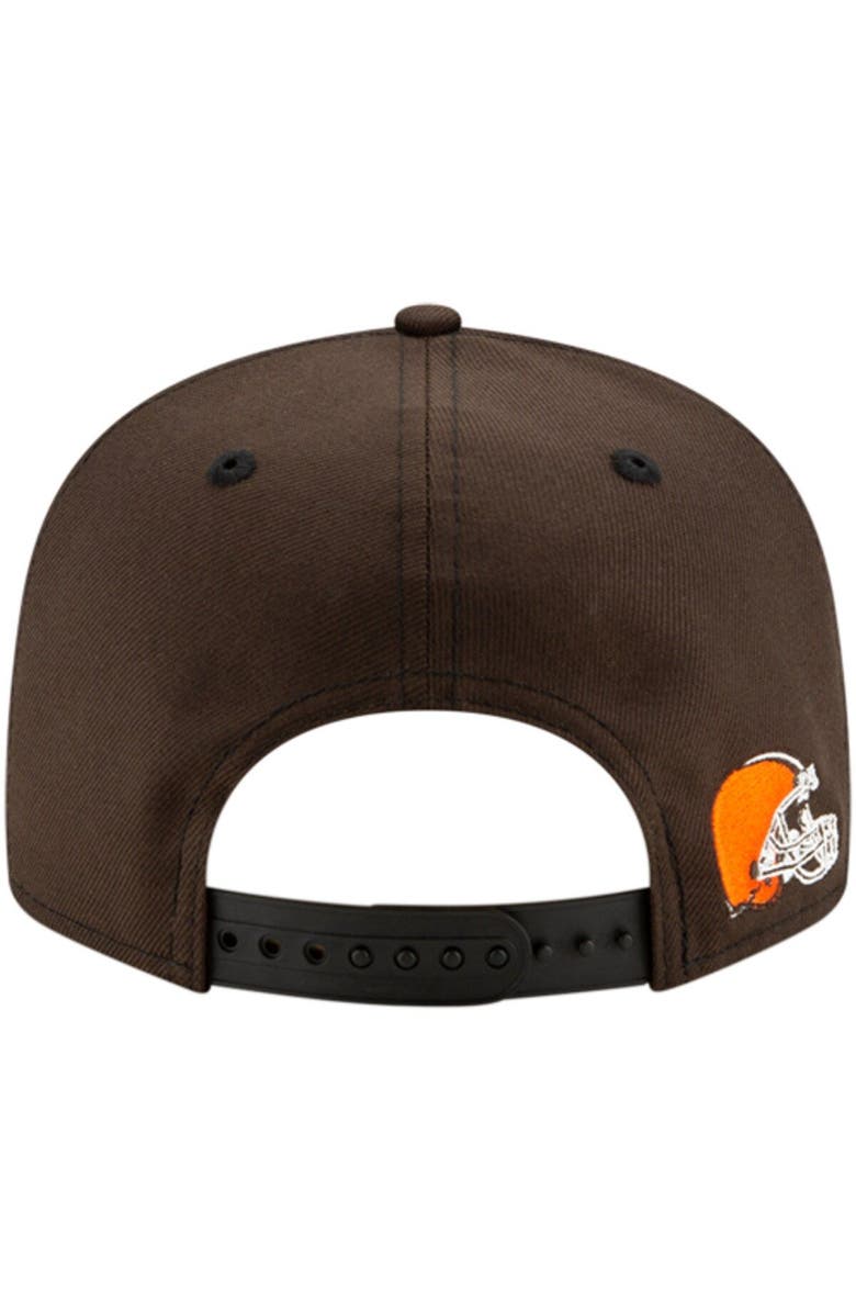 New Era Men's New Era Brown Cleveland Browns Gothic Script 9FIFTY Adjustable Snapback Hat, Alternate, color, 