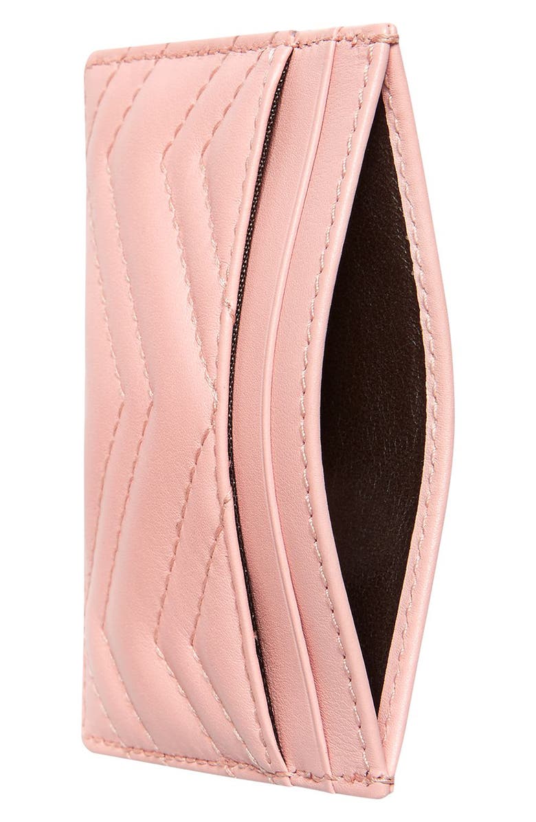 Gucci Matelassé Leather Card Case, Alternate, color, 