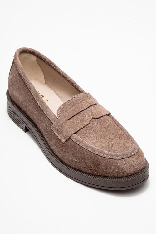 Forever & Always Shoes Bree Platform Penny Leather Loafer In Brown