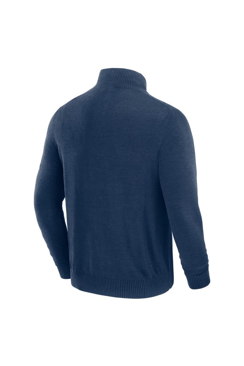 Men's J. Palmer Navy Seattle Seahawks Franchise Quarter-Zip Sweater, Alternate, color, Navy