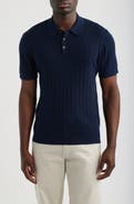 Nordstrom Cabled Cotton & Cashmere Polo Sweater