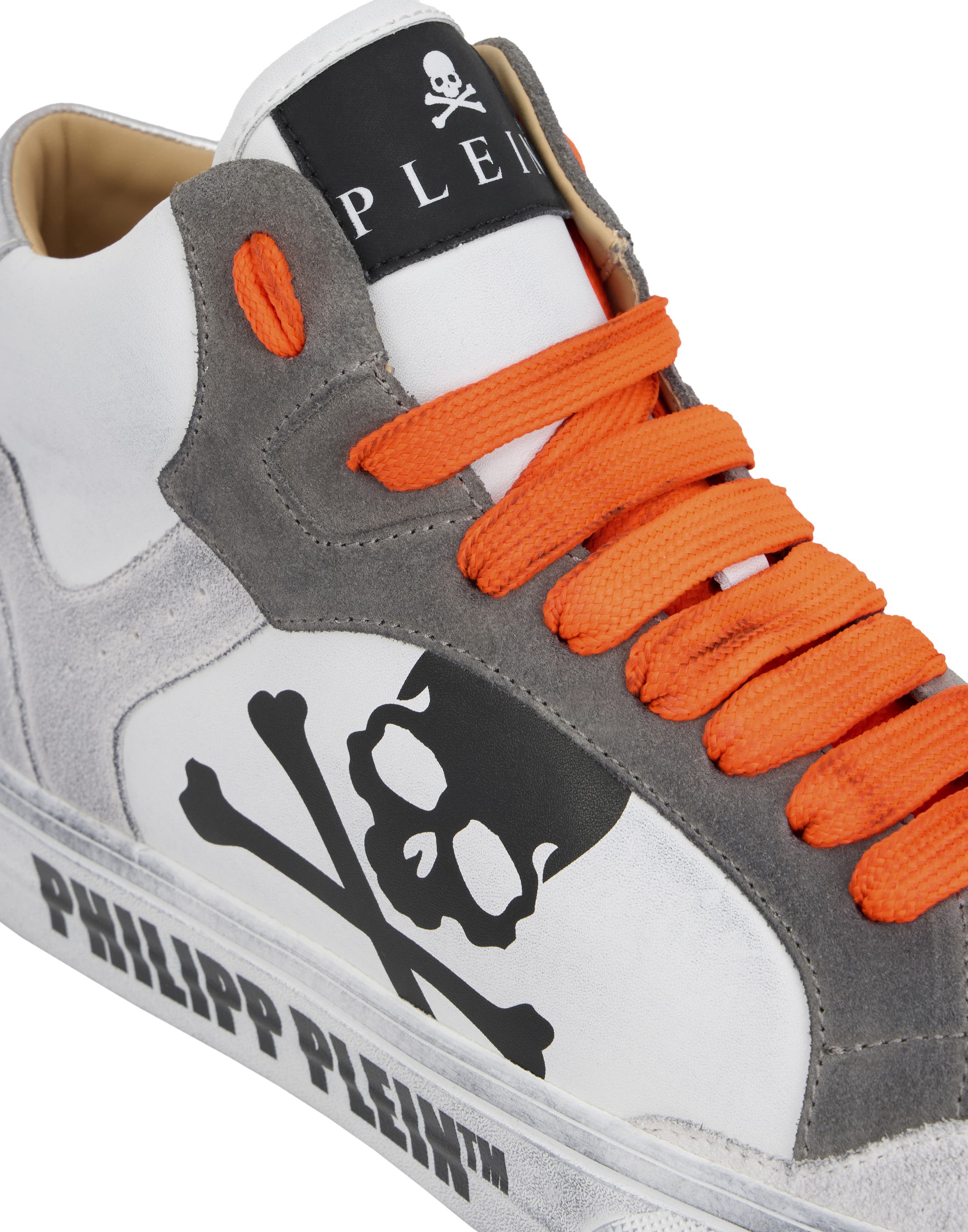 High Top Sneakers Retrokickz Unisex, Alternate, color, White/orangefluo
