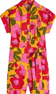 Boden Kay Floral Linen Playsuit