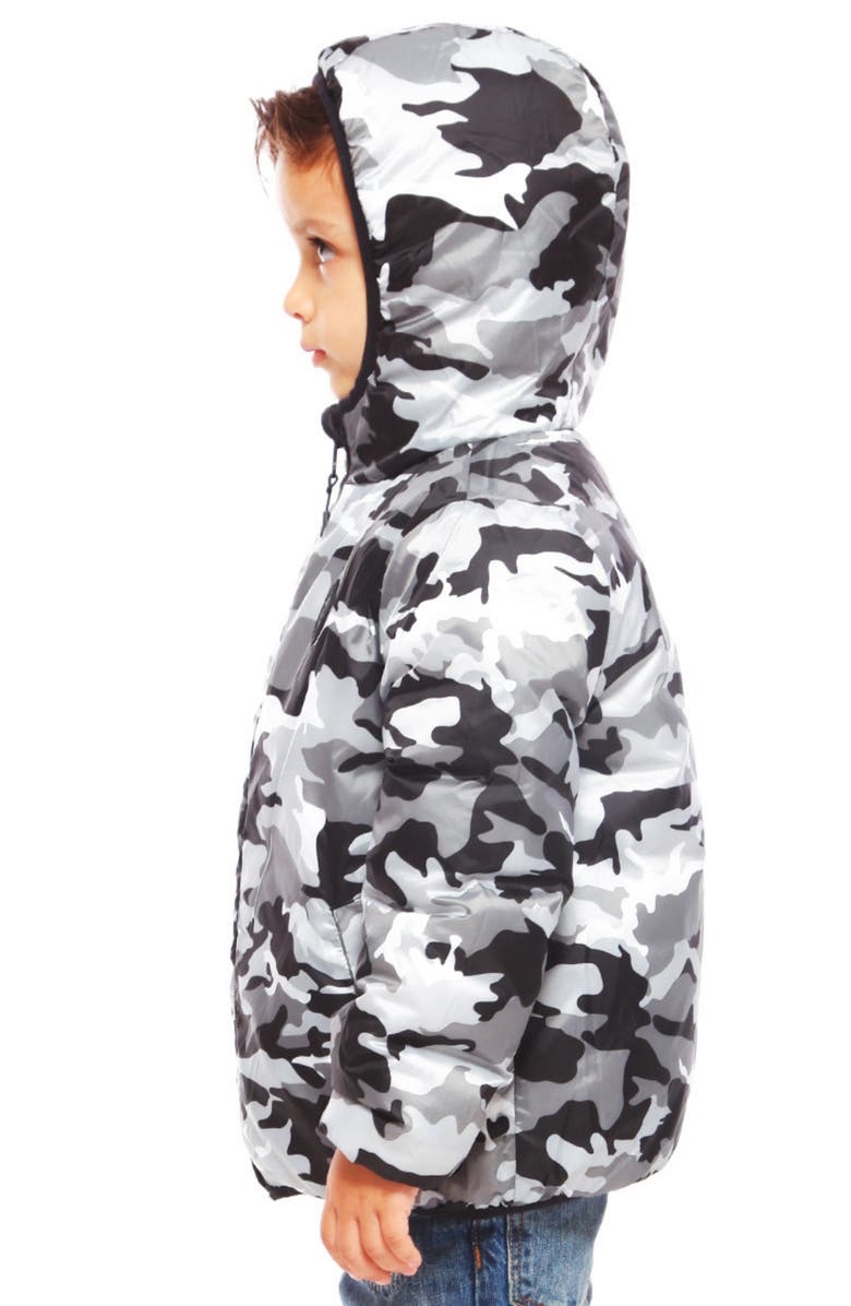 Rokka&Rolla Kids' Reversible Puffer Jacket, Alternate, color, Very Black