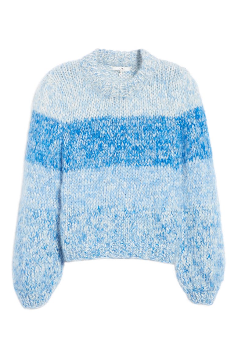 Julliard Stripe Mohair & Wool Sweater, Alternate, color, LAPIS BLUE 593