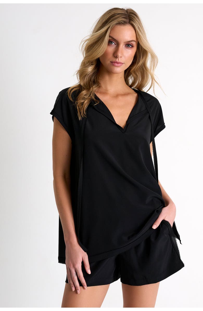 SHAN Silk Shorts, Alternate, color, Black