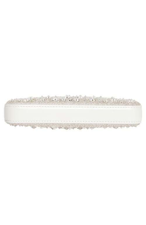 Christian Louboutin Mini Loubila Crystal Embellished Shoulder Bag In Bianco/crystal