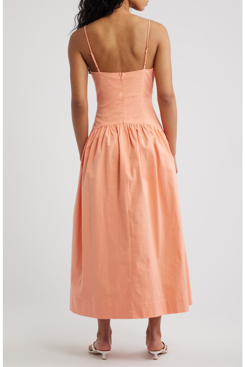 Talie Stretch Cotton Maxi Dress, Alternate, color, CORAL
