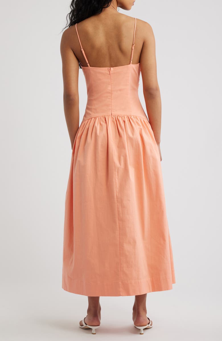 Line & Dot Talie Stretch Cotton Maxi Dress, Alternate, color, Coral