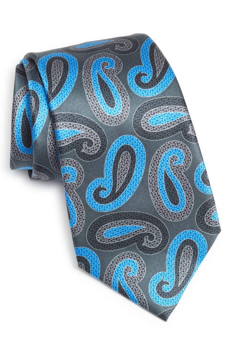 ZEGNA Ermenegildo Zegna Paisley Silk Tie, Main, color,