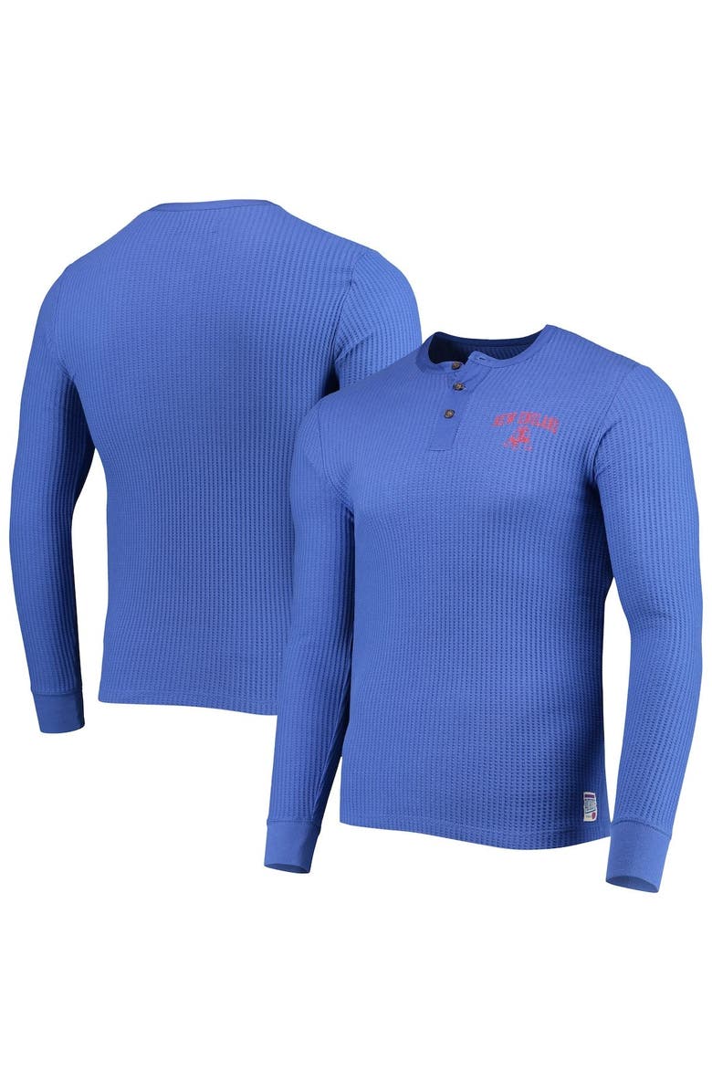 Junk Food Men's Junk Food Royal New England Patriots Thermal Henley Long Sleeve T-Shirt, Main, color, Royal