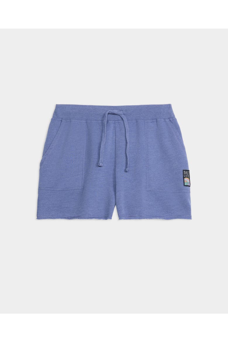 Salty Mind Ocean Washed Fleece Short, Main, color, Indigo