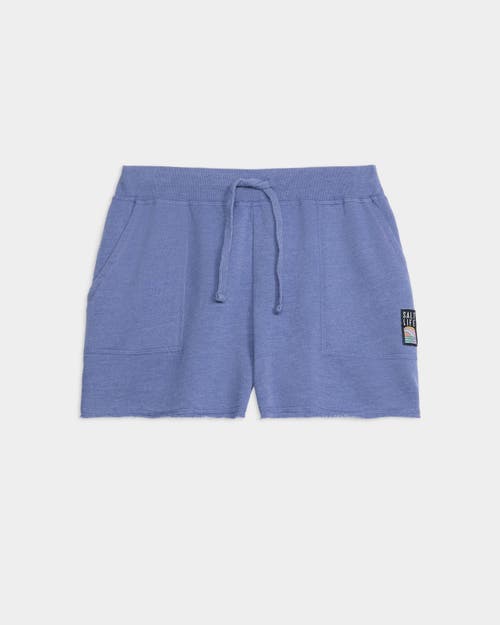 Salt Life Salty Mind Ocean Washed Fleece Short In Blue