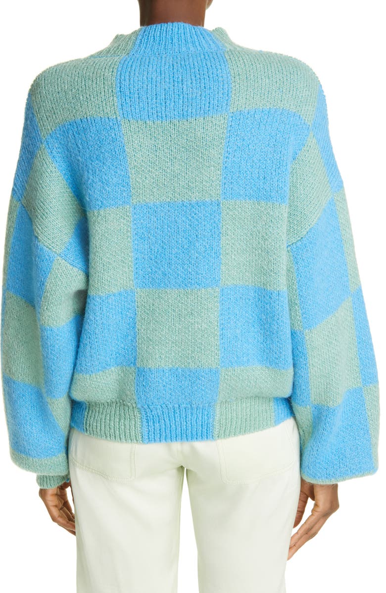 Stine Goya Adonis Checkerboard Balloon Sleeve Sweater, Alternate, color,
