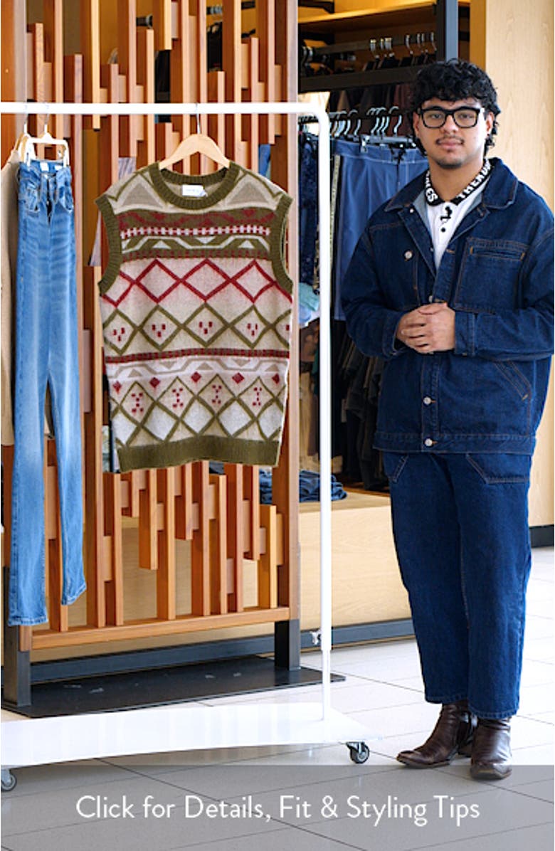 Fair Isle Oversize Vest, sales video thumbnail