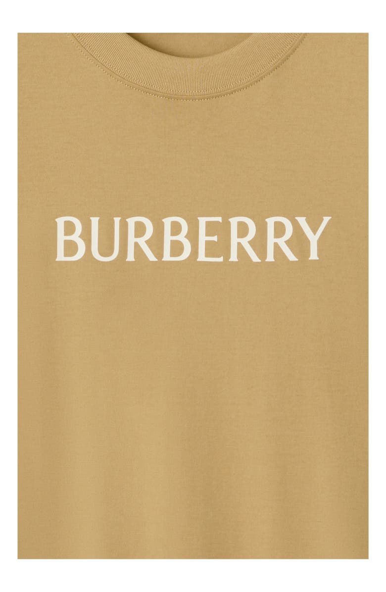 Burberry Logo Cotton T-shirt, Alternate, color, Flax Beige