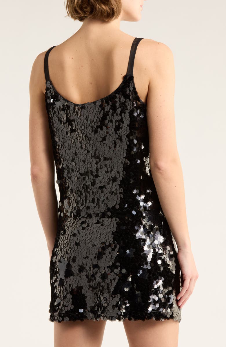 WAYF Sequin Crop Camisole, Alternate, color, Black