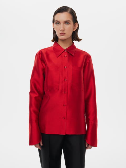 Silk-Wool Blend Fitted Shirt