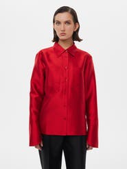 Alas Silk-Wool Blend Fitted Shirt