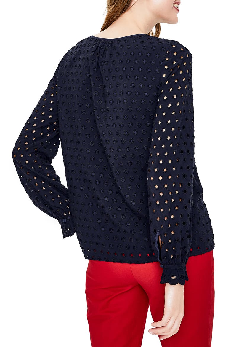 Eyelet Top, Alternate, color, FRENCH NAVY