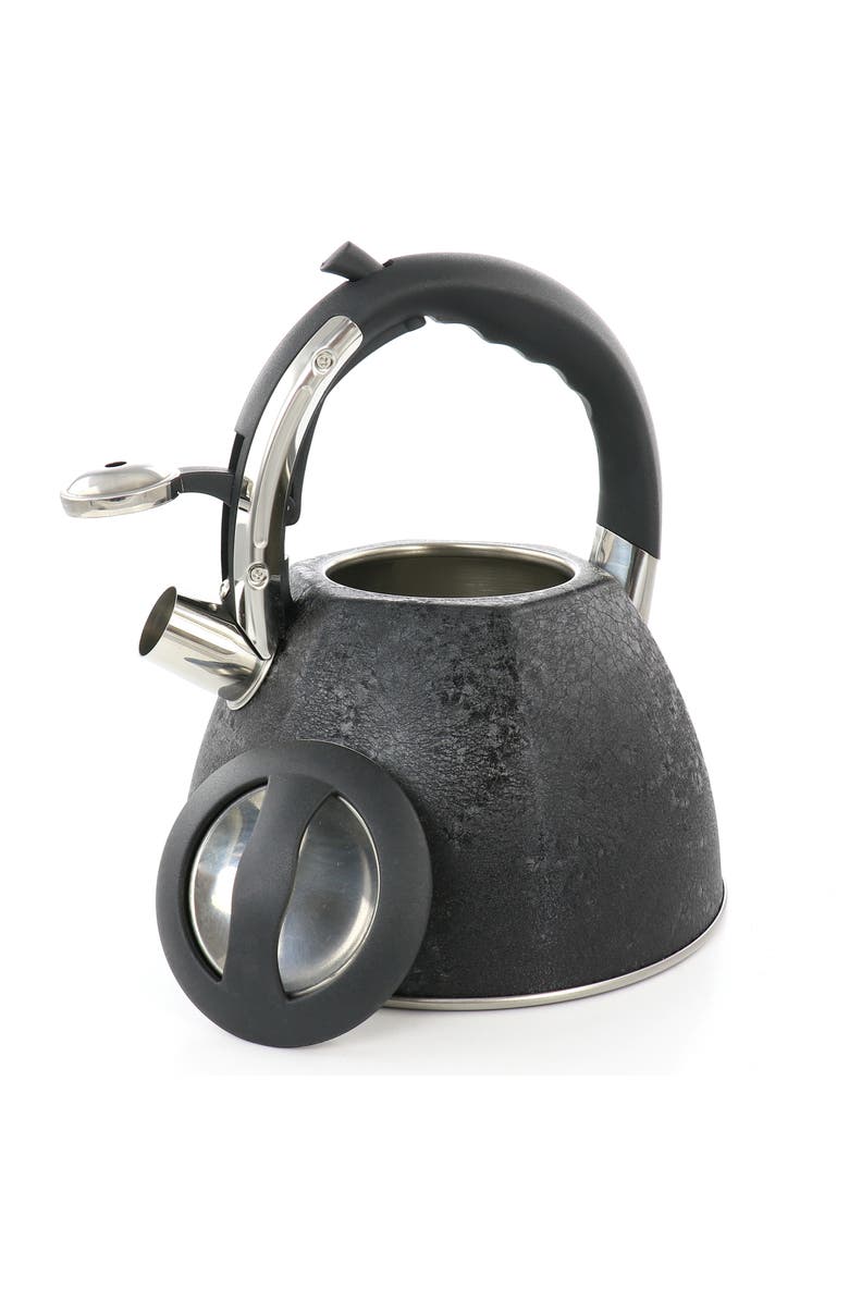Mr. Coffee 3 Quart Stainless Steel Whistling Tea Kettle with Stay Cool Handle, Alternate, color, Black