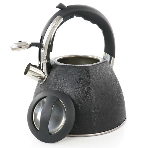 Mr Coffee Mr. Coffee 3 Quart Stainless Steel Whistling Tea Kettle With Stay Cool Handle In Black