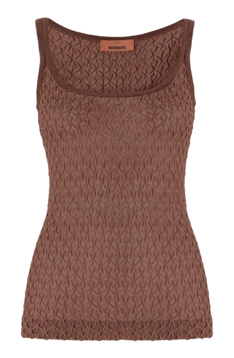 Missoni Tank Top In Embroidered Lace, Alternate, color, Beige