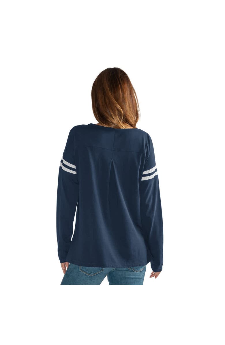 G-III 4HER BY CARL BANKS Women's G-III 4Her by Carl Banks Navy Houston Astros Free Agent Distressed Long Sleeve Scoop Neck T-Shirt, Alternate, color, Navy