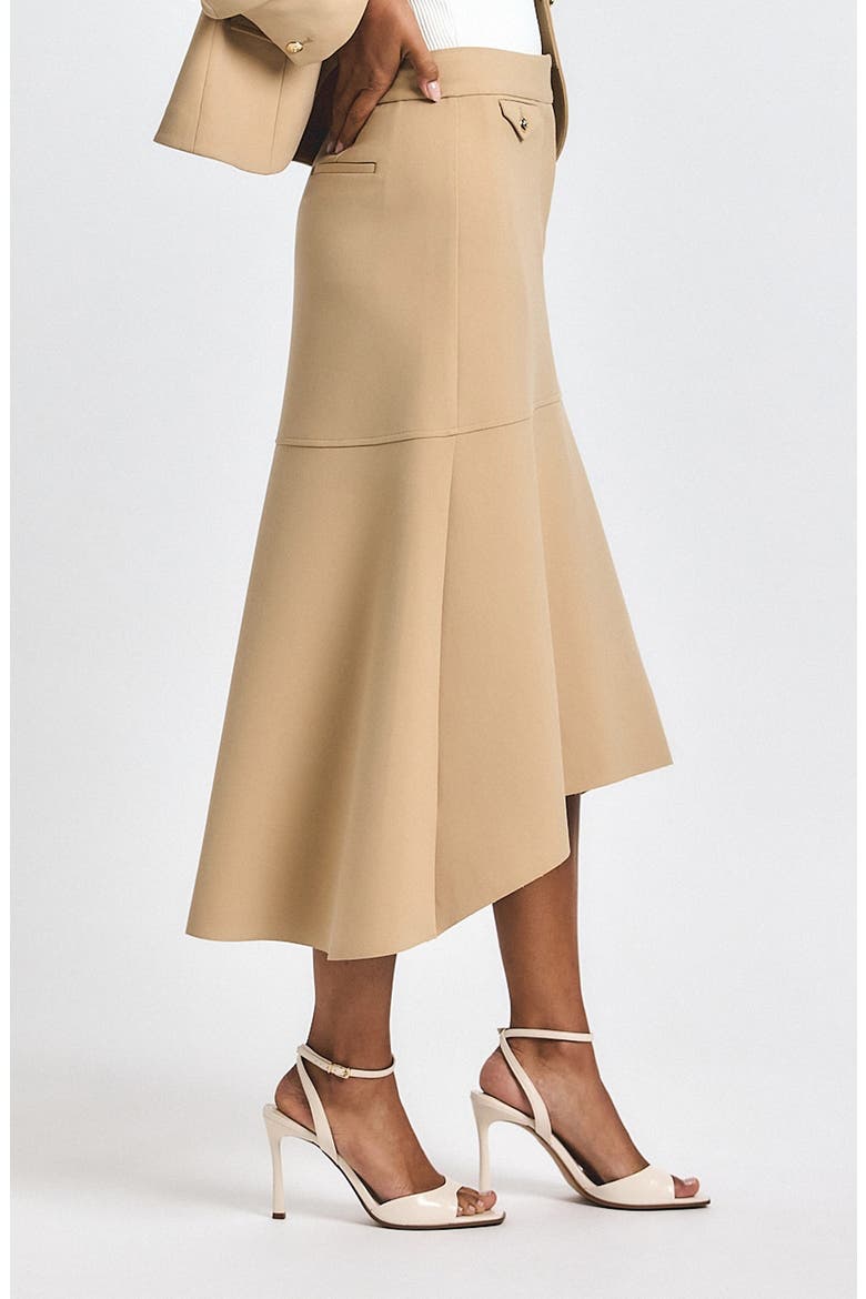 Nicolette High-Low Midi Skirt, Alternate, color, CAMEL