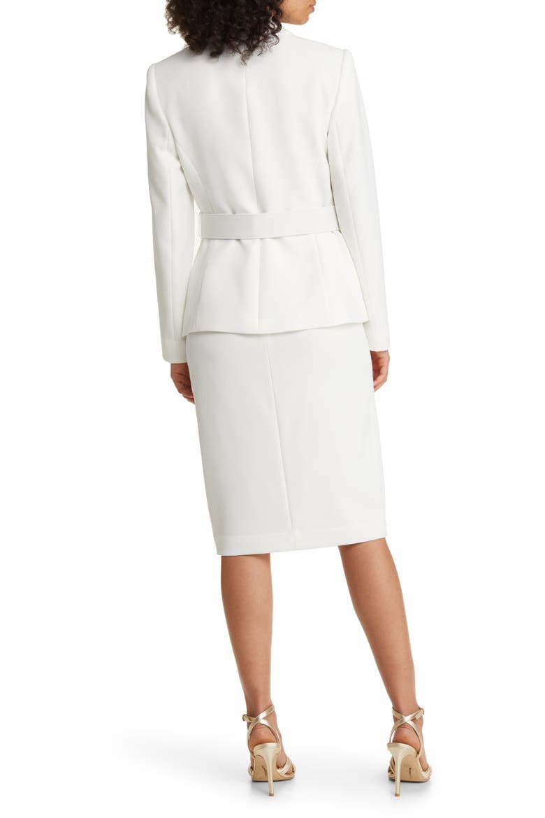 Nested Belted Jacket and Skirt, Alternate, color, IVORY