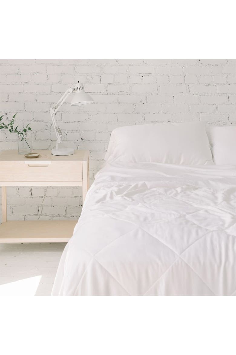 Winter Weight Viscose Comforter - King, Alternate, color, WHITE