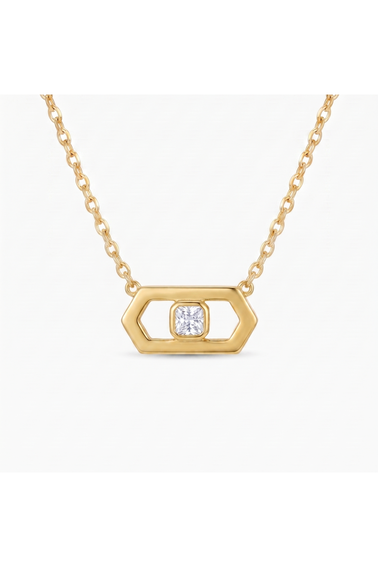 The Ever Necklace, Main, color, Gold/White CZ