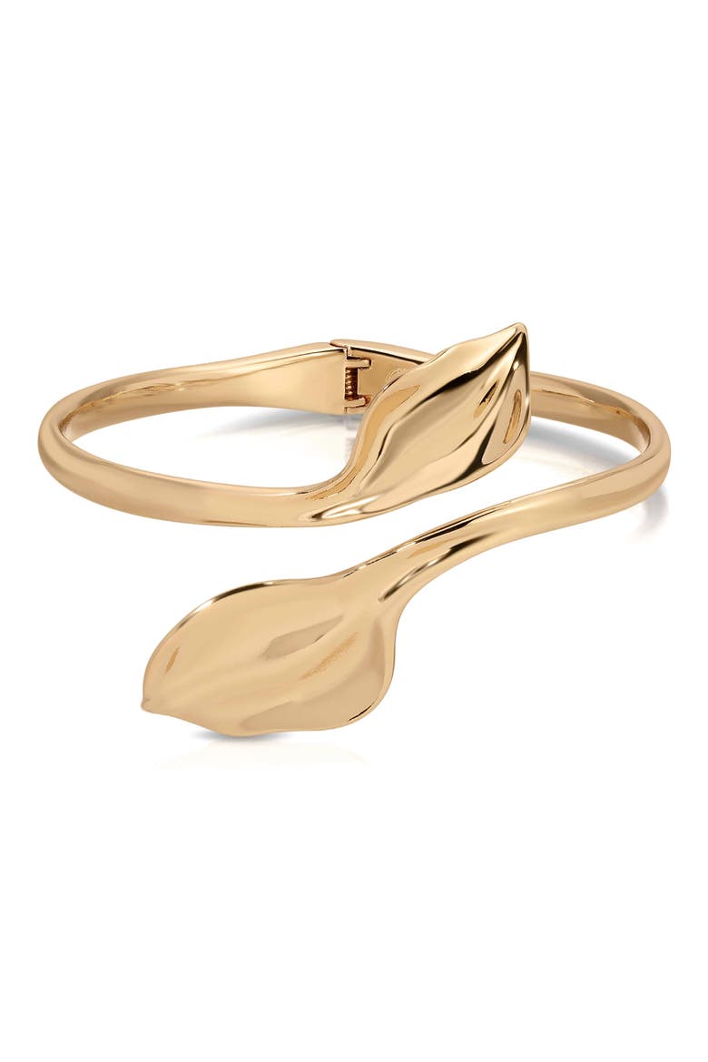 Twisted Petal Cuff Bracelet, Main, color, GOLD