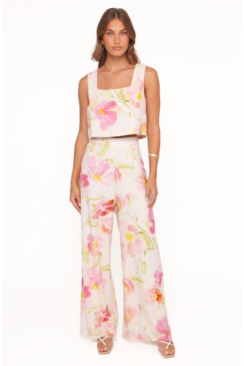 Devlin Floral Crop Tank, Alternate, color, PINK GARDEN FLORAL