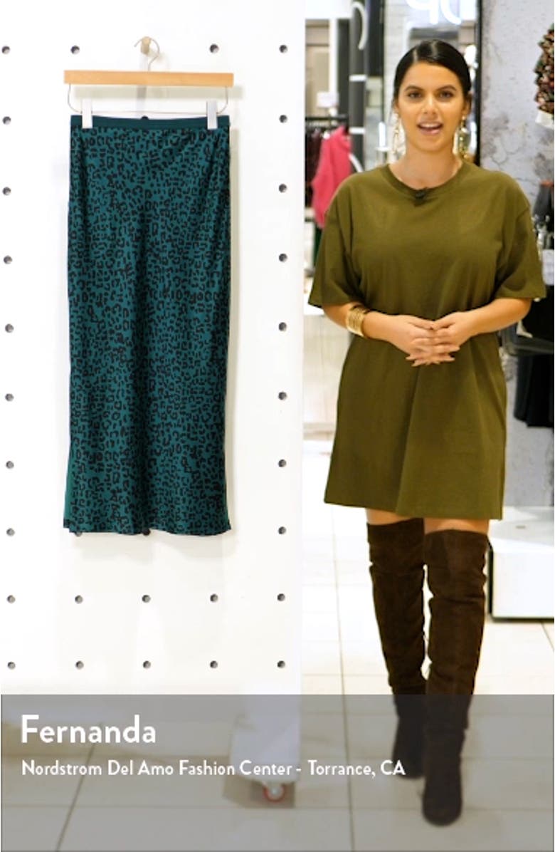 The Jessica Emerald Silk Bias Midi Skirt, sales video thumbnail