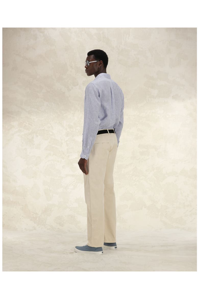 Reno Herringbone Cotton Trousers, Alternate, color, OFF WHITE