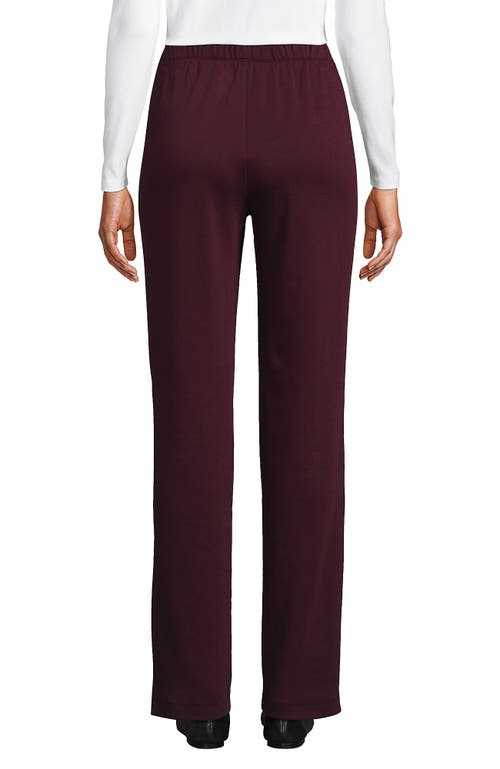 Lands' End Sport Knit High Rise Pants In Burgundy