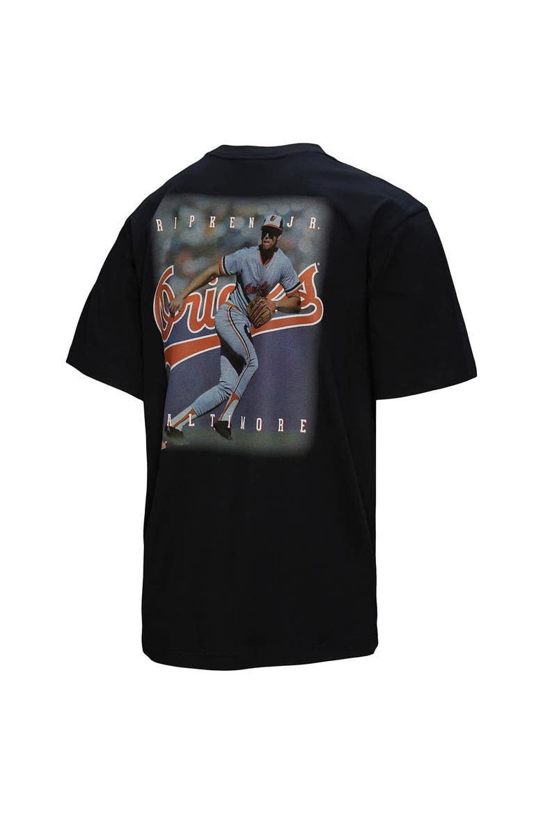 Men's Mitchell & Ness Cal Ripken Jr. Black Baltimore Orioles Legends Collection Vintage Logo T-Shirt, Alternate, color, Black