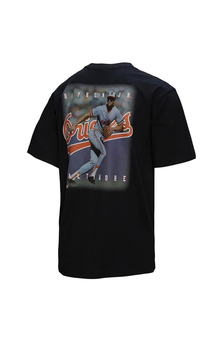 Mitchell & Ness Men's Mitchell & Ness Cal Ripken Jr. Black Baltimore Orioles Legends Collection Vintage Logo T-Shirt, Alternate, color, Black