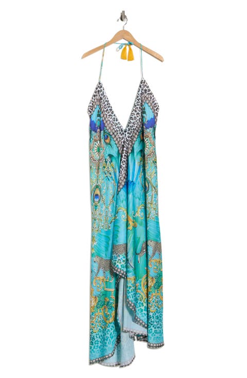 High-Low Halter Maxi Dress