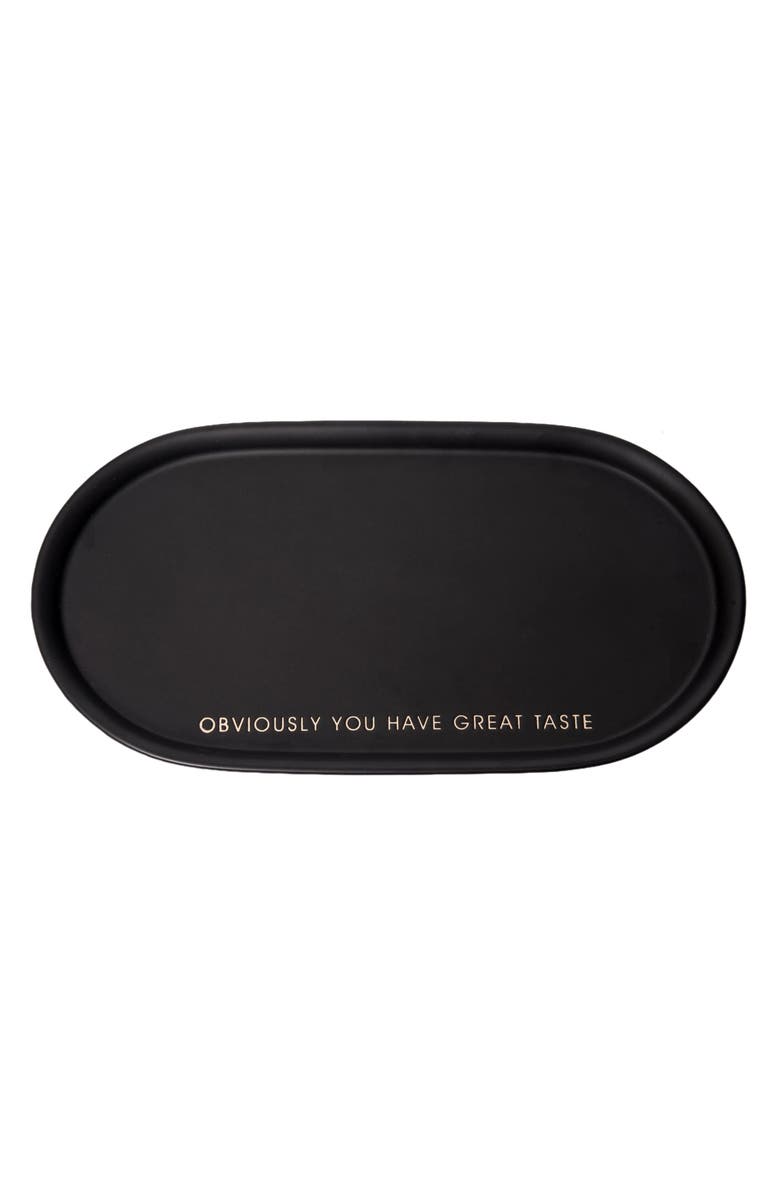 Totalee Gift Great Taste Platter Ceramic Black, Main, color, 
