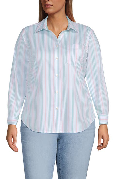 Plus Size Cooling Button Front Shirt