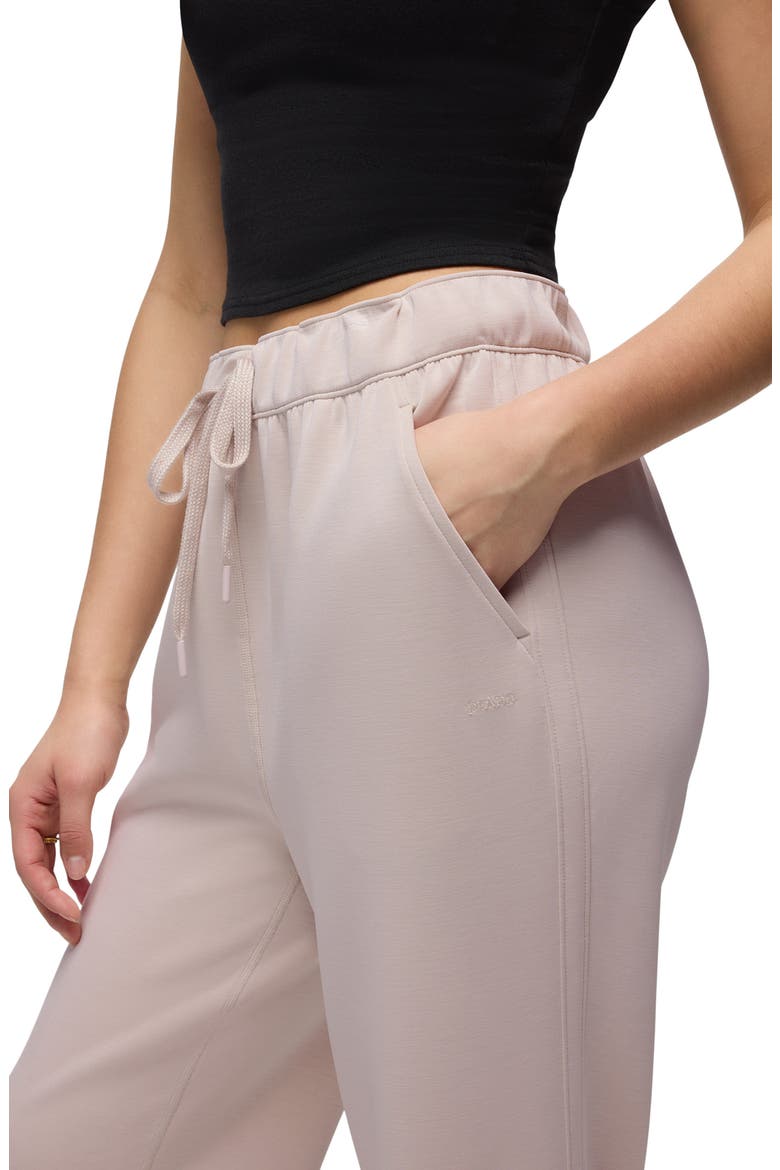 Shea High Waist Drawstring Joggers, Alternate, color, ALMOND