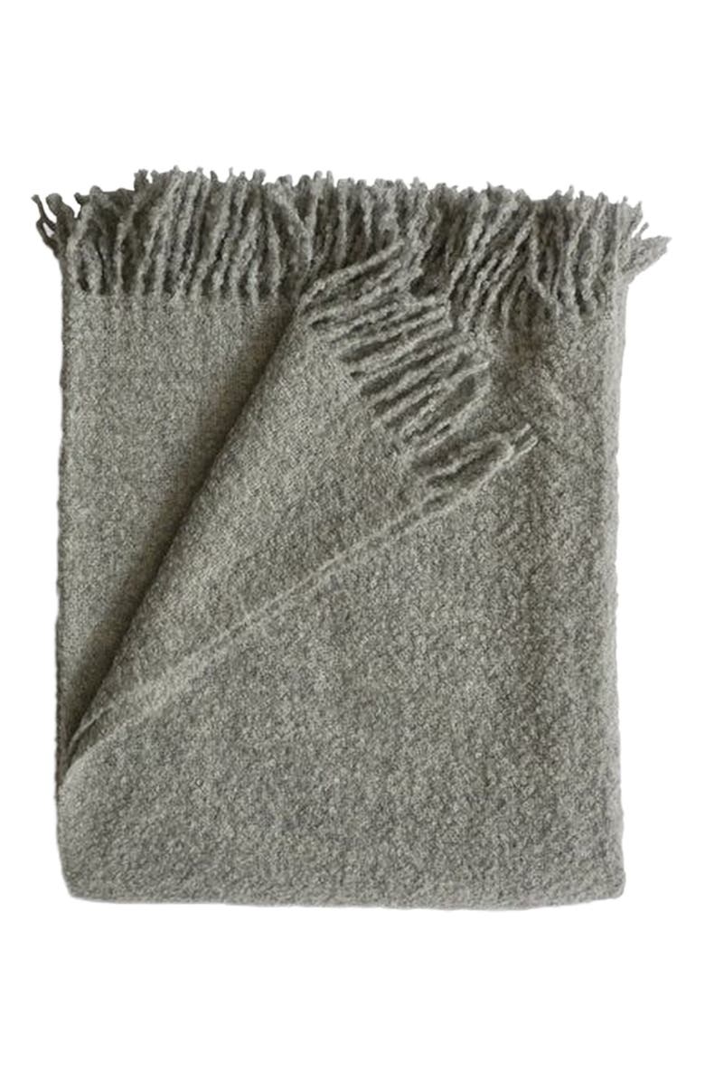 Evangeline Alpaca Bouclé Throws, Main, color, Boucle Fog