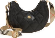 Burberry Horseshoe Quilted Nylon Crossbody Bag