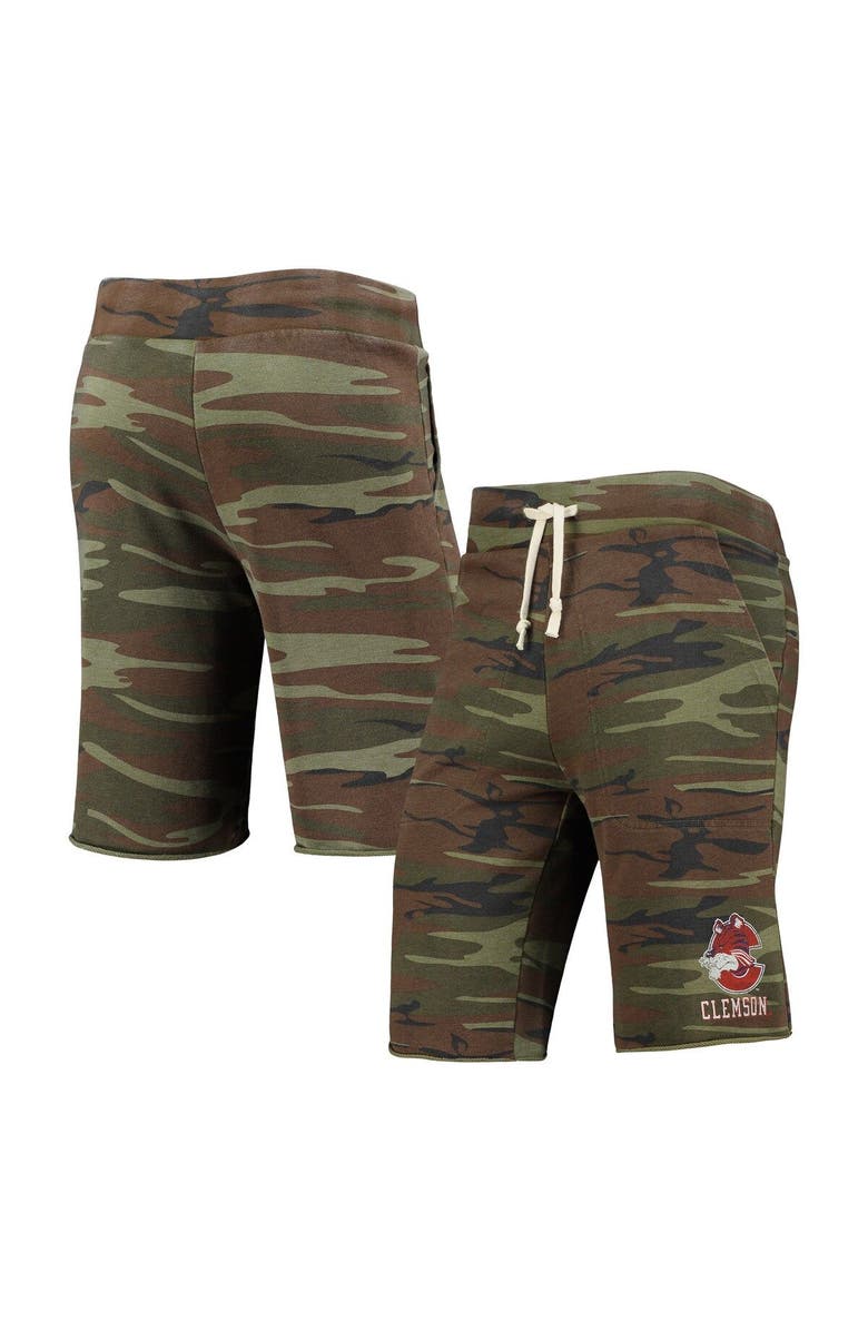 ALTERNATIVE APPAREL Men's Camo Alternative Apparel Clemson Tigers Victory Lounge Shorts, Main, color, Camo