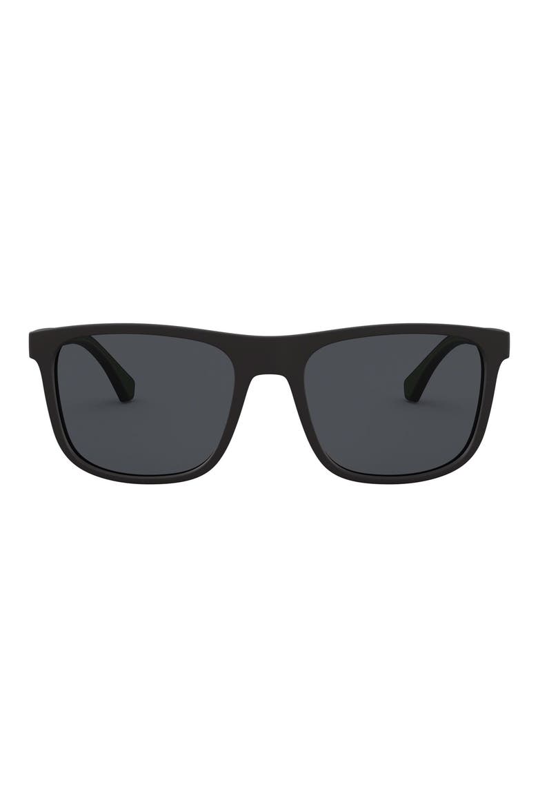 56mm Navigator Sunglasses, Main, color, MATTE BLACK