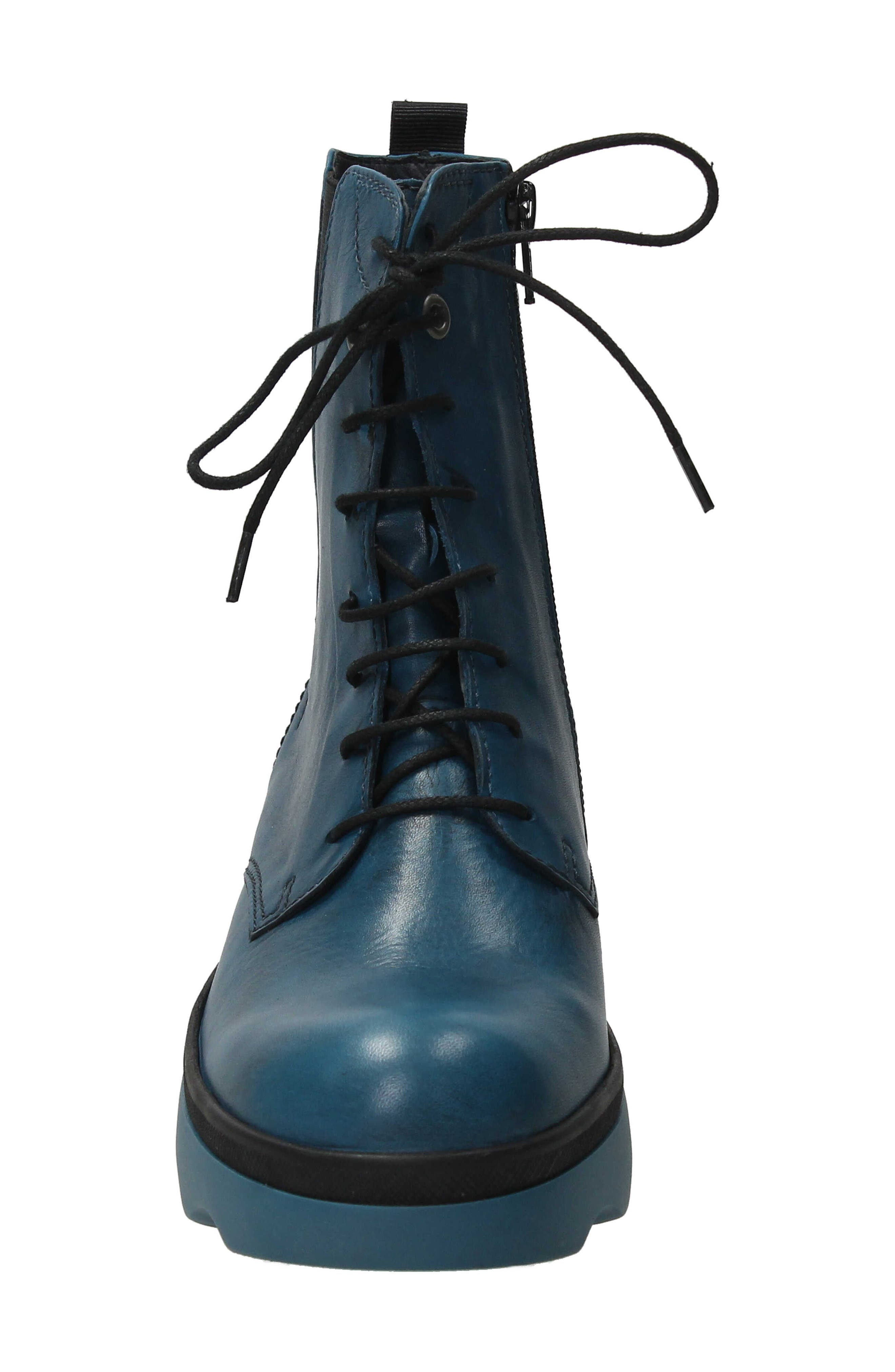 Akita Water Resistant Combat Boot, Alternate, color, PETROL
