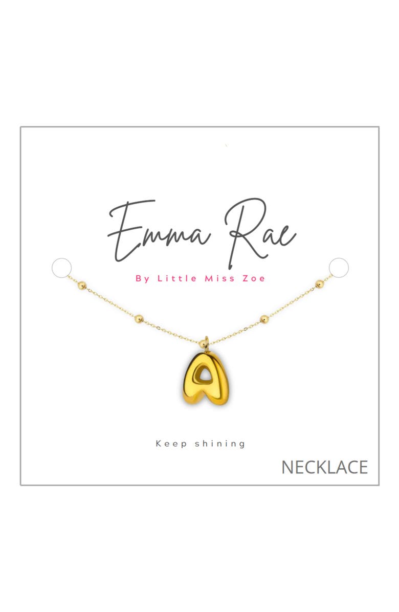 Emma Rae Bubble Initial Necklace, Alternate, color, Letter A